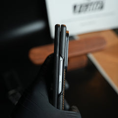 Edge Stitched Leather Texture Case for Galaxy Z Fold 7 | Magnetic Case