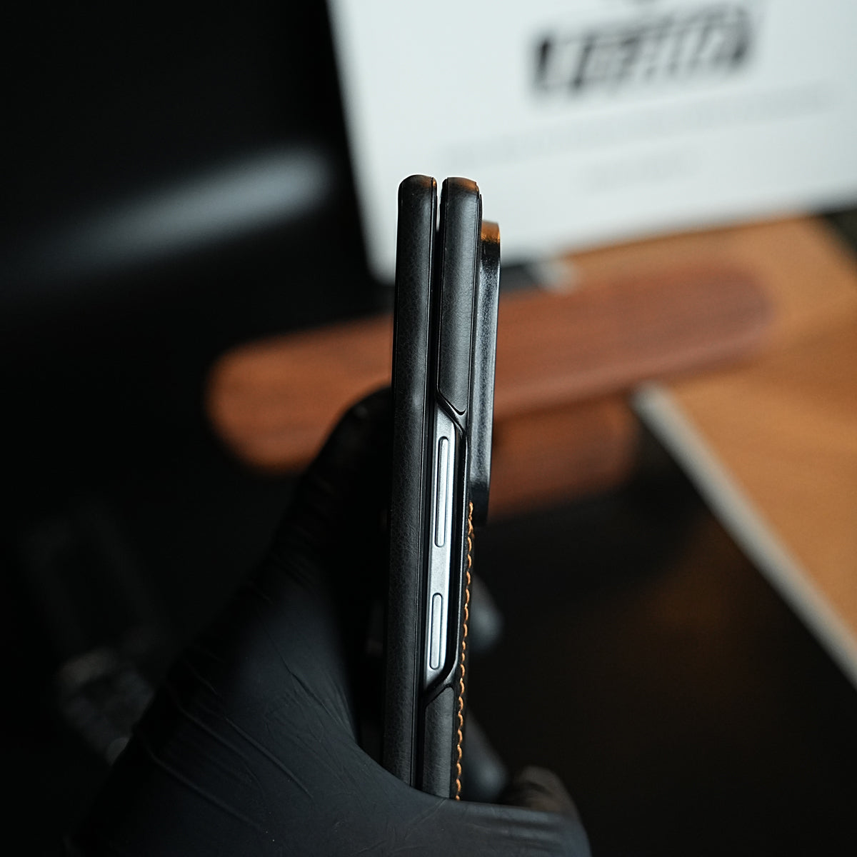 Edge Stitched Leather Texture Case for Galaxy Z Fold 7 | Magnetic Case