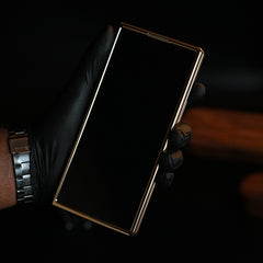 Premium Gold Mirror Case for Galaxy Z Fold Series | Printed Design Cover
