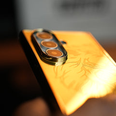 Premium Gold Mirror Case for Galaxy Z Fold Series | Printed Design Cover