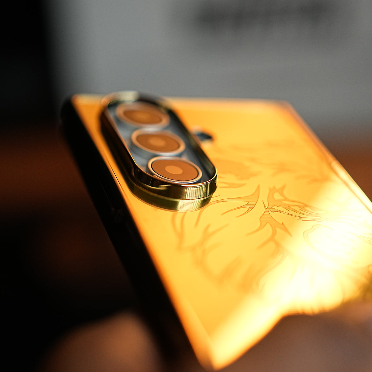 Premium Gold Mirror Case for Galaxy Z Fold Series | Printed Design Cover