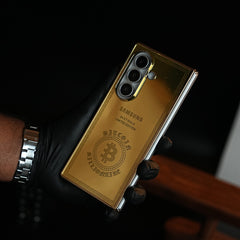Premium Gold Mirror Case for Galaxy Z Fold Series | Printed Design Cover