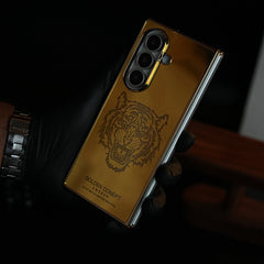 Premium Gold Mirror Case for Galaxy Z Fold Series | Printed Design Cover