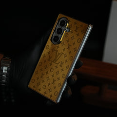Premium Gold Mirror Case for Galaxy Z Fold Series | Printed Design Cover