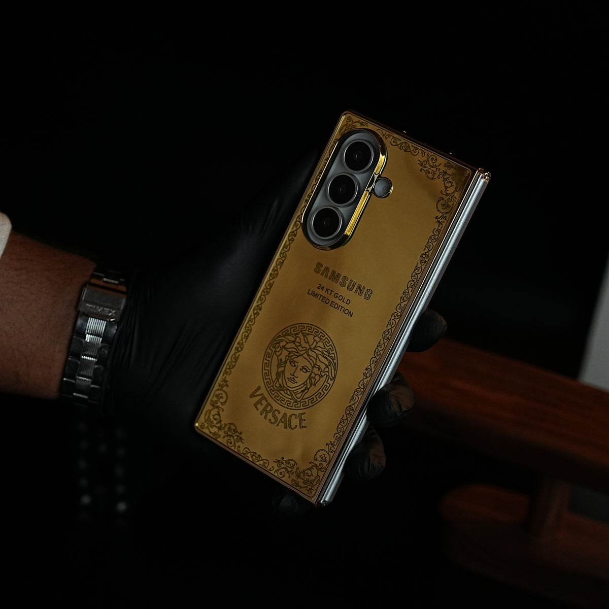 Premium Gold Mirror Case for Galaxy Z Fold Series | Printed Design Cover