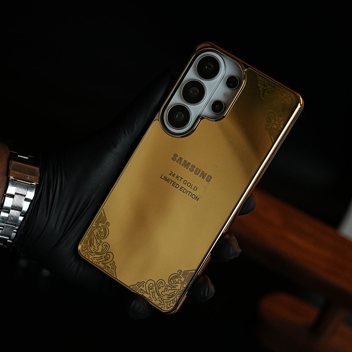 Premium Gold Mirror Case for Galaxy Ultra Series | Printed Design Cover