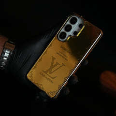Premium Gold Mirror Case for Galaxy Ultra Series | Printed Design Cover