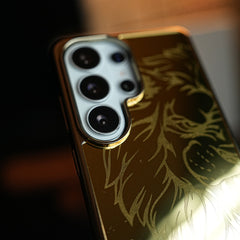 Premium Gold Mirror Case for Galaxy Ultra Series | Printed Design Cover