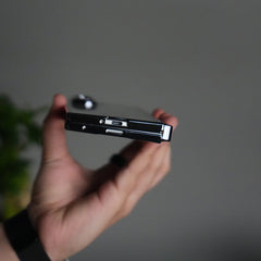 Galaxy Z Fold 7 Transparent Case with Front Glass Protection | Chrome Plated Hinge & Kick Stand