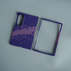 Purple Pixel Pattern Case Abstract Wave Design Case For Samsung Galaxy Z Fold 8