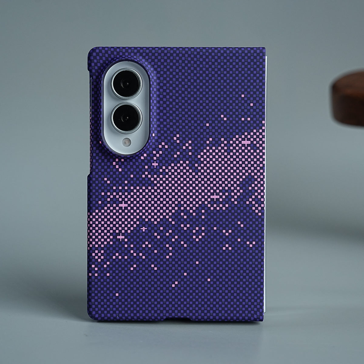 Purple Pixel Pattern Case Abstract Wave Design Case For Samsung Galaxy Z Fold 8