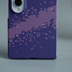Purple Pixel Pattern Case Abstract Wave Design Case For Samsung Galaxy Z Fold 8