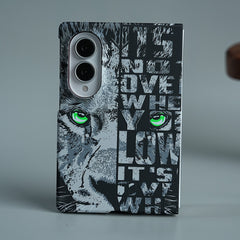 Tiger Graphic Bold Typography Design Case For Samsung Galaxy Z Fold 8