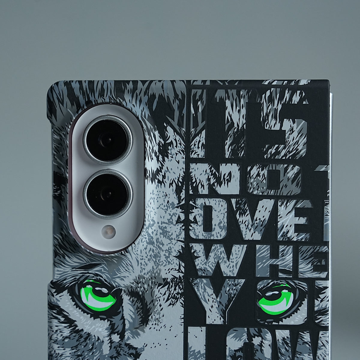 Tiger Graphic Bold Typography Design Case For Samsung Galaxy Z Fold 8