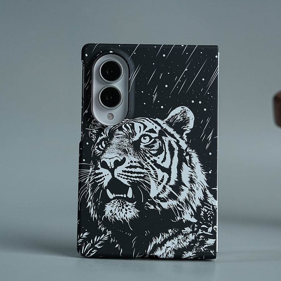 Black & White Tiger Design Case For Samsung Galaxy Z Fold 8
