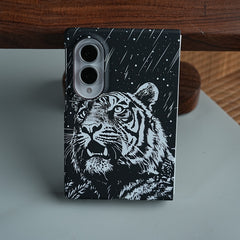 Black & White Tiger Design Case For Samsung Galaxy Z Fold 8