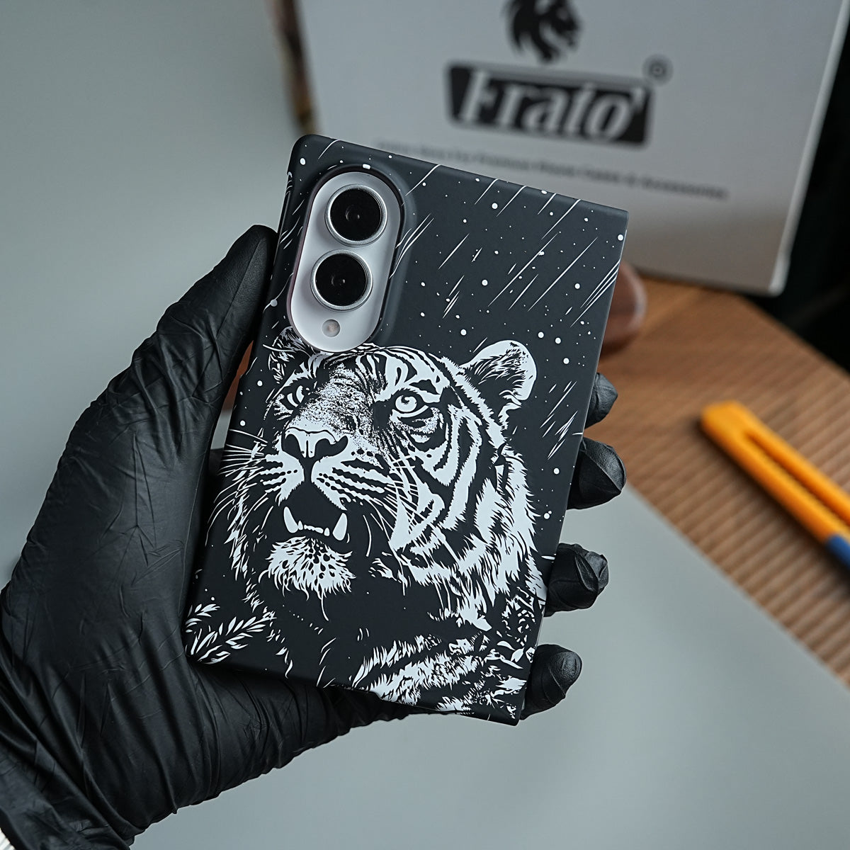 Black & White Tiger Design Case For Samsung Galaxy Z Fold 8