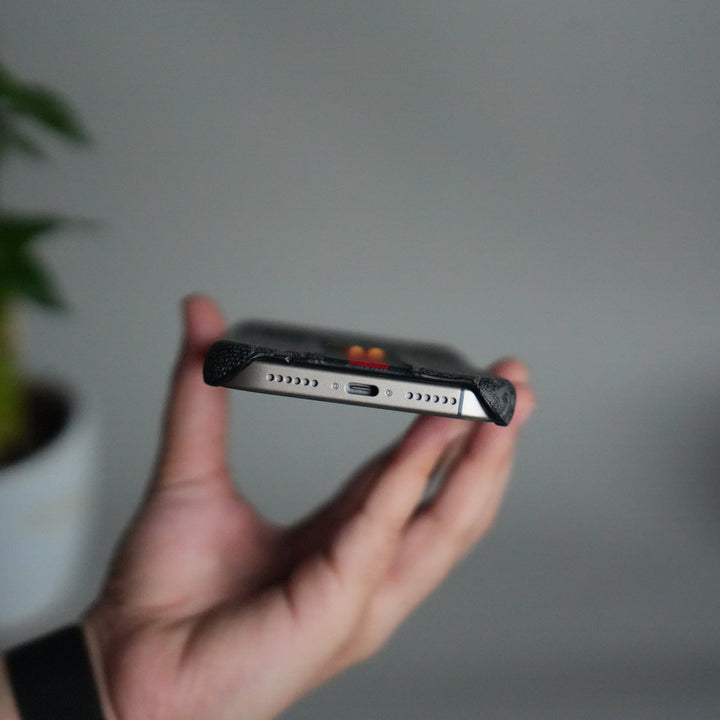 iPhone 17 Series GG Fashion Green Red Stripe Cover | BLACK