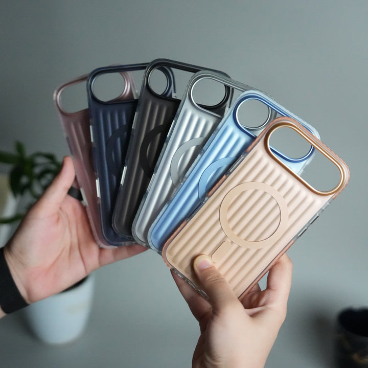 iPhone 17 Air MagSafe Suitcase Design Cover | Shockproof Ribbed Back Cover
