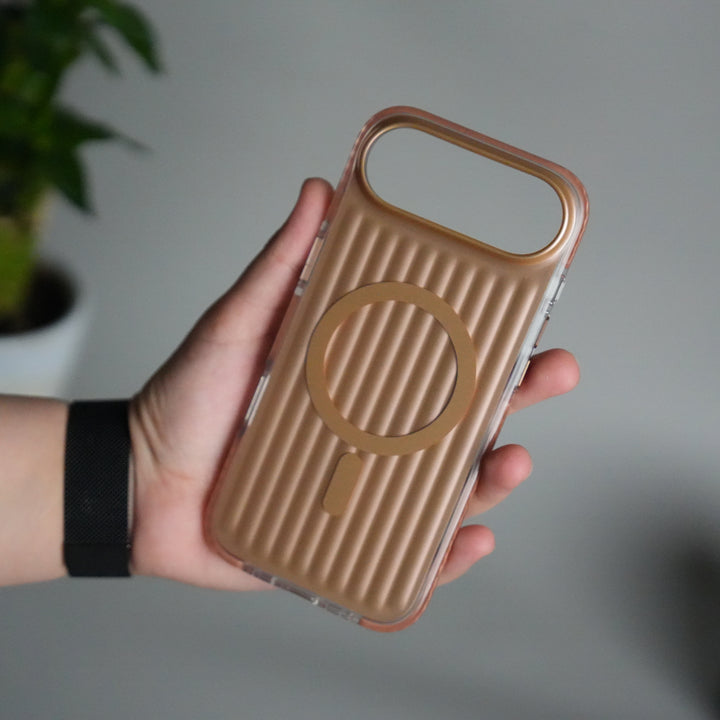 iPhone 17 Air MagSafe Suitcase Design Cover | Shockproof Ribbed Back Cover