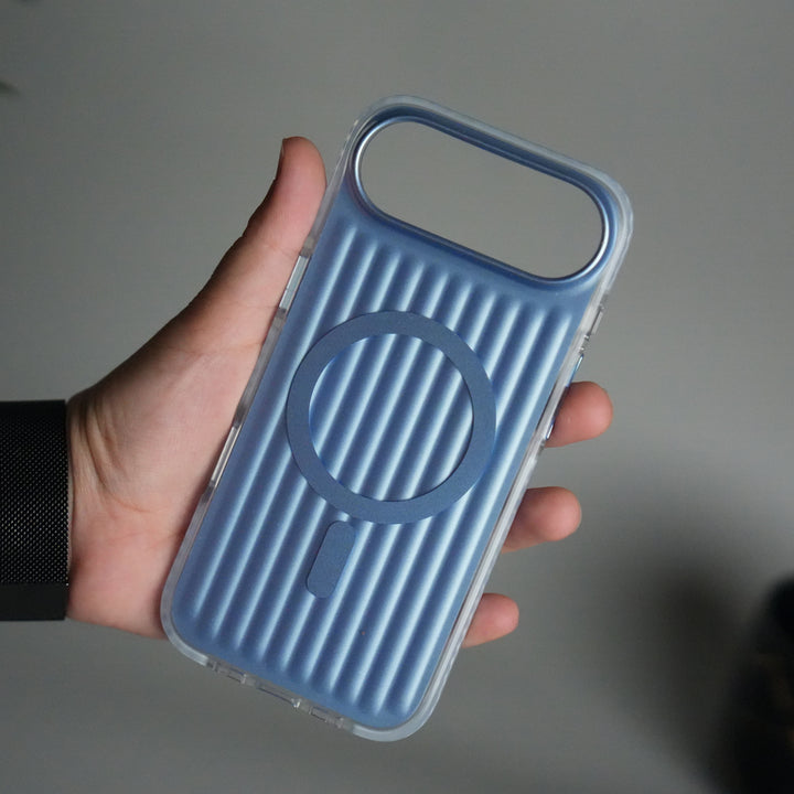 iPhone 17 Air MagSafe Suitcase Design Cover | Shockproof Ribbed Back Cover