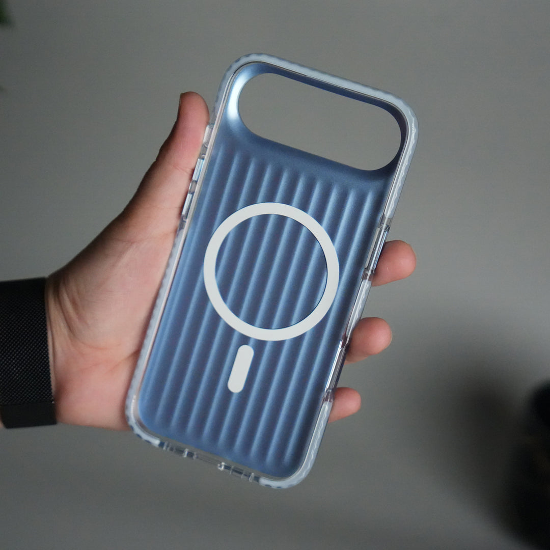 iPhone 17 Air MagSafe Suitcase Design Cover | Shockproof Ribbed Back Cover