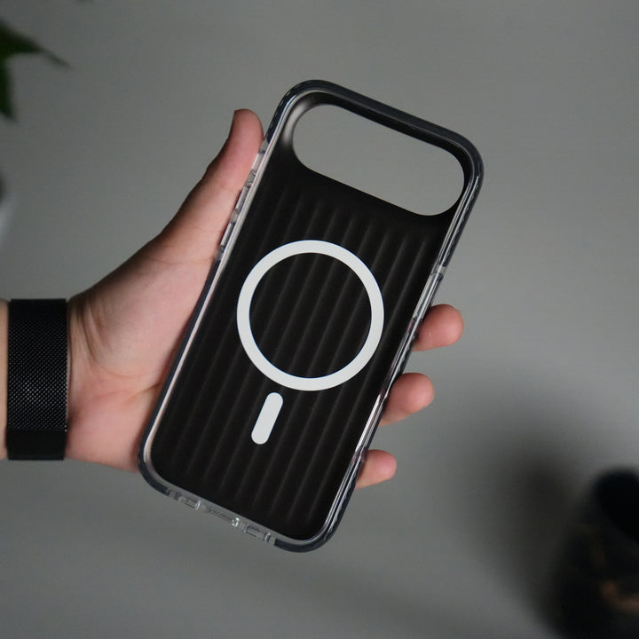 iPhone 17 Air MagSafe Suitcase Design Cover | Shockproof Ribbed Back Cover
