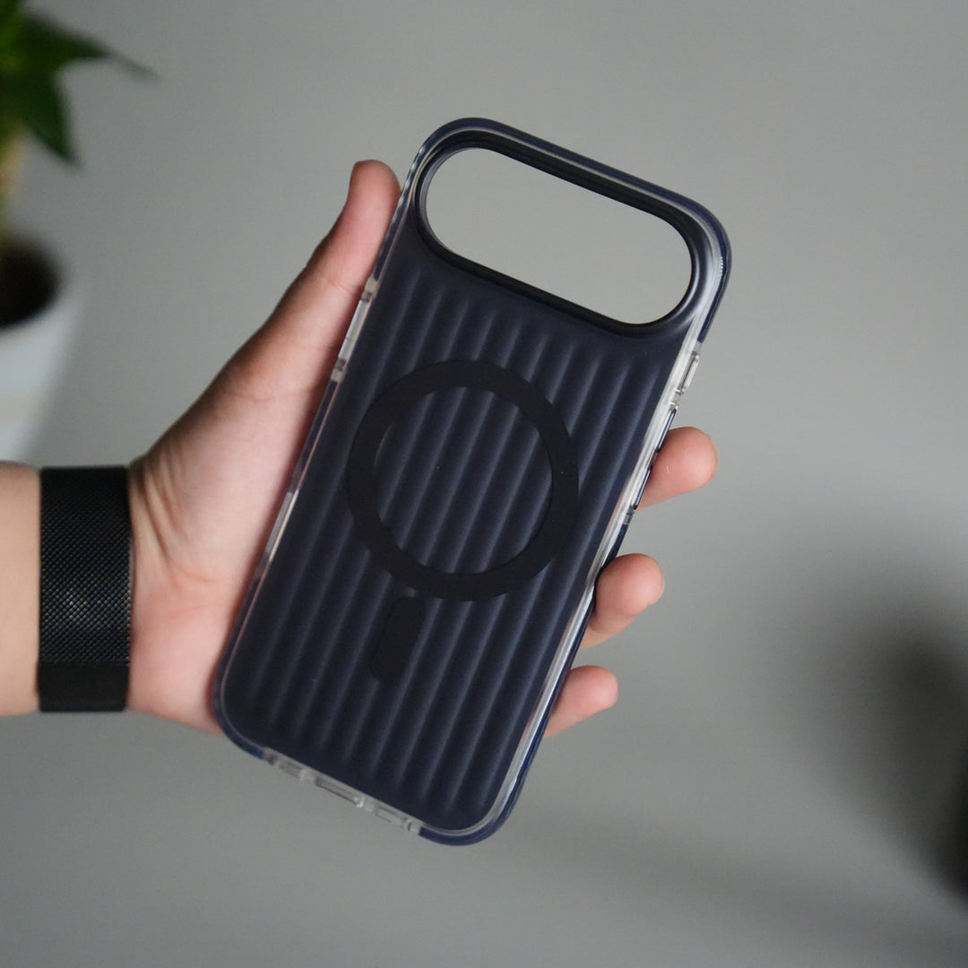 iPhone 17 Air MagSafe Suitcase Design Cover | Shockproof Ribbed Back Cover