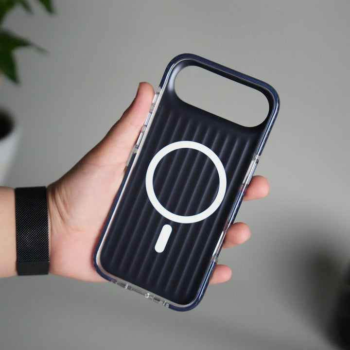 iPhone 17 Air MagSafe Suitcase Design Cover | Shockproof Ribbed Back Cover