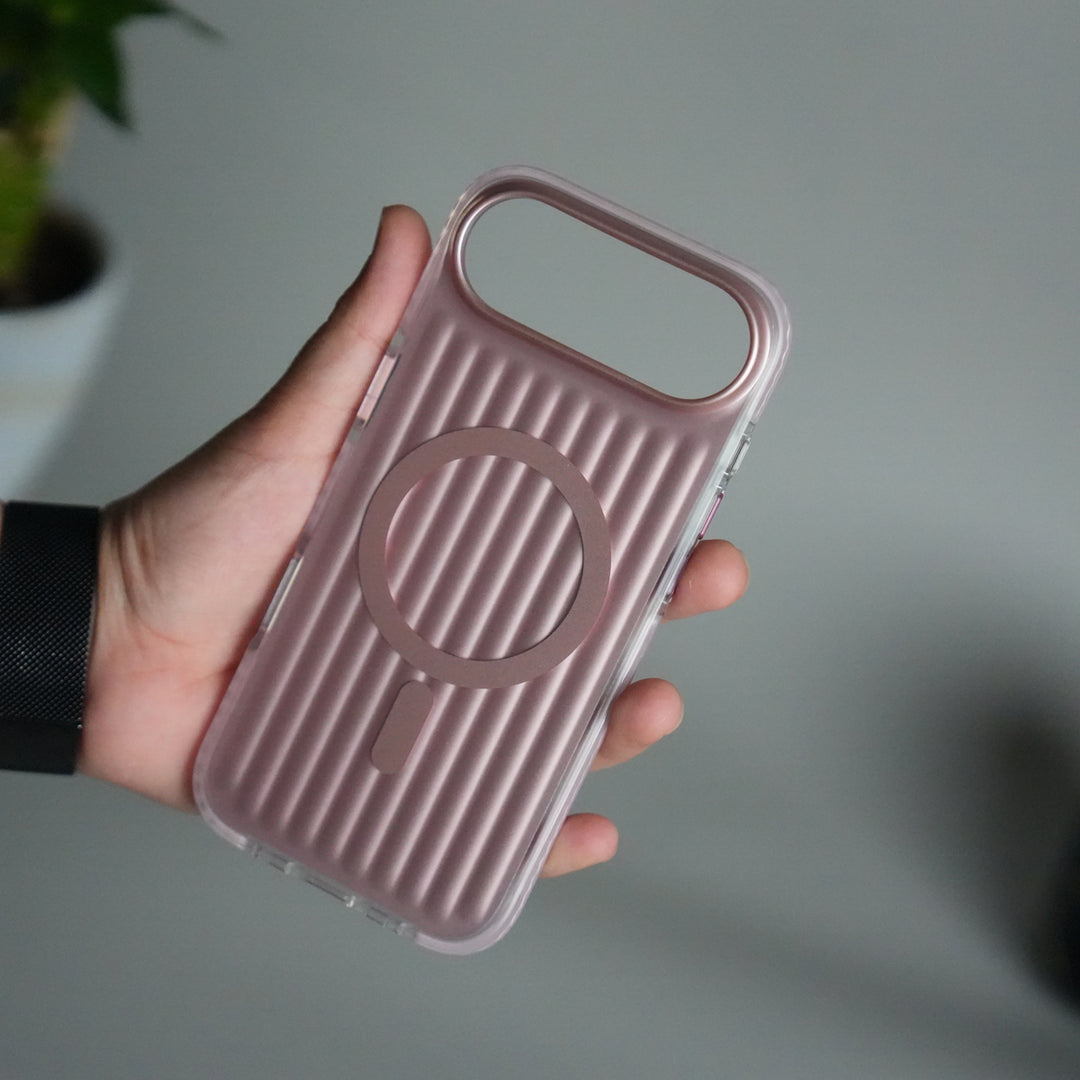 iPhone 17 Air MagSafe Suitcase Design Cover | Shockproof Ribbed Back Cover
