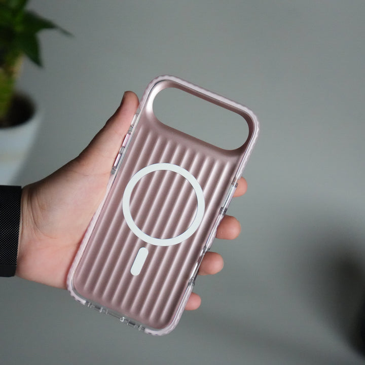 iPhone 17 Air MagSafe Suitcase Design Cover | Shockproof Ribbed Back Cover