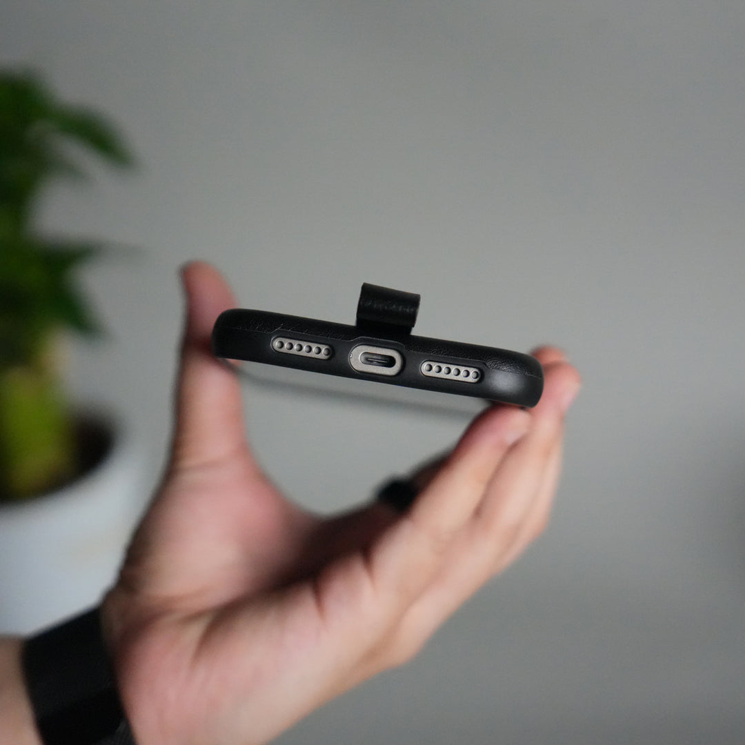 iPhone 17 Pro Luxury Leather MagSafe Case | Metal Ring Stand and Grip Holder Cover