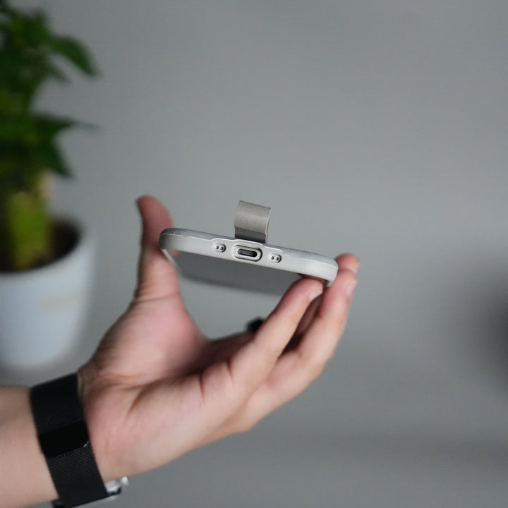 iPhone 17 Air Luxury Leather MagSafe Case | Metal Ring Stand and Grip Holder Cover