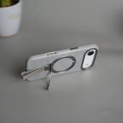 iPhone 17 Air Luxury Leather MagSafe Case | Metal Ring Stand and Grip Holder Cover