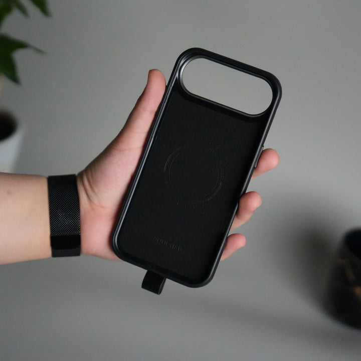 iPhone 17 Air Luxury Leather MagSafe Case | Metal Ring Stand and Grip Holder Cover