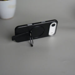 iPhone 17 Air Luxury Leather MagSafe Case | Metal Ring Stand and Grip Holder Cover