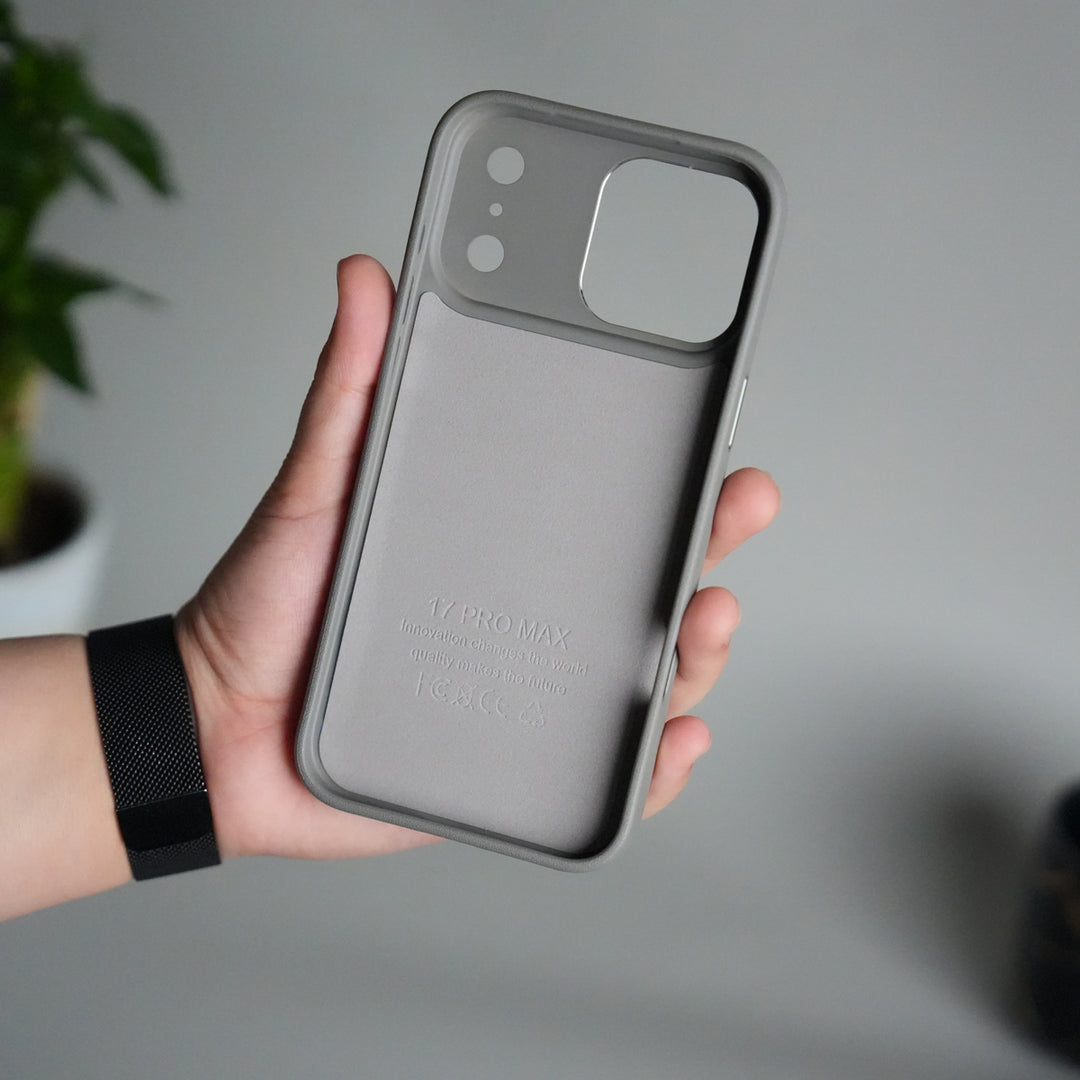 iPhone 17 Pro Max Texture Case | Rotating Metal Stand Ring Cover