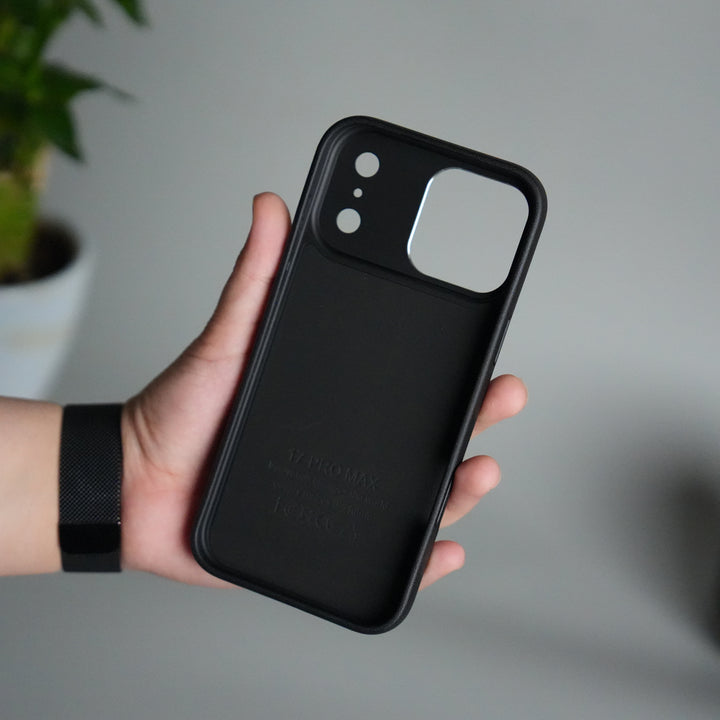 iPhone 17 Pro Max Texture Case | Rotating Metal Stand Ring Cover