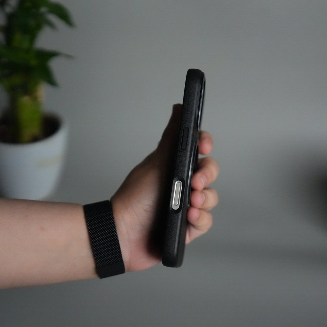 iPhone 17 Texture Case | Rotating Metal Stand Ring Cover