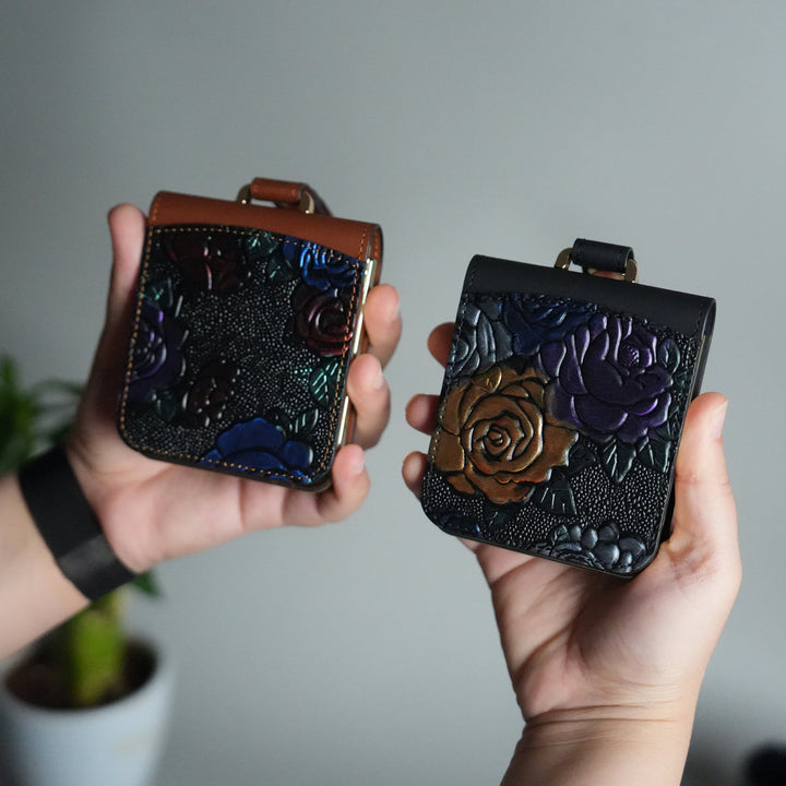 Samsung Galaxy Z Flip 7 3D Flower Design Cover With Front Screen Protection Glass