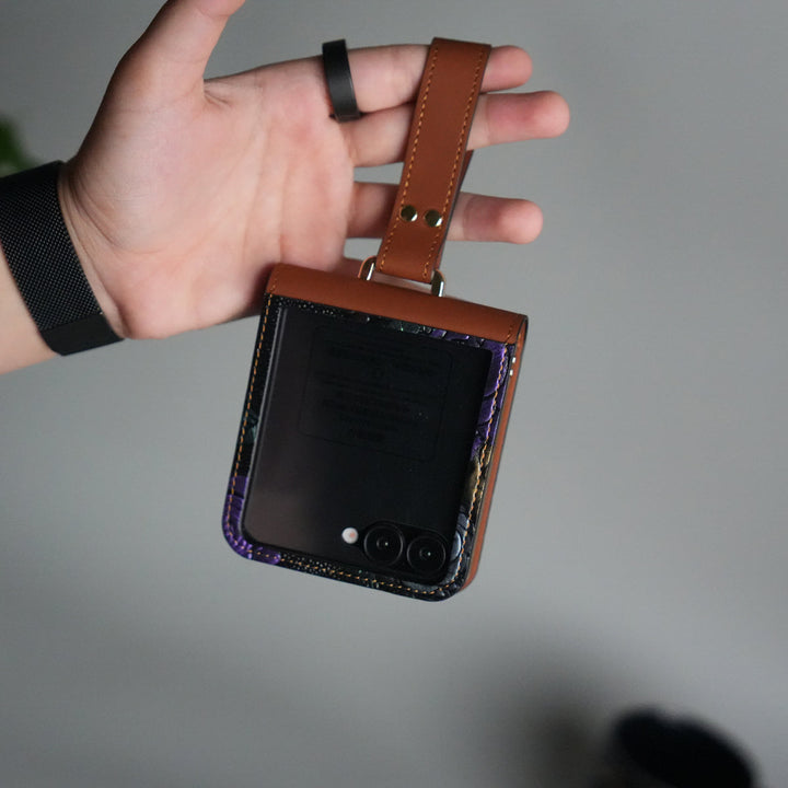 Samsung Galaxy Z Flip 7 3D Flower Design Cover With Front Screen Protection Glass