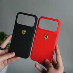 iPhone 17 Pro Sports Car Logo Liquid Silicone Case Cover
