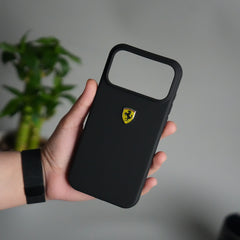 iPhone 17 Pro Sports Car Logo Liquid Silicone Case Cover
