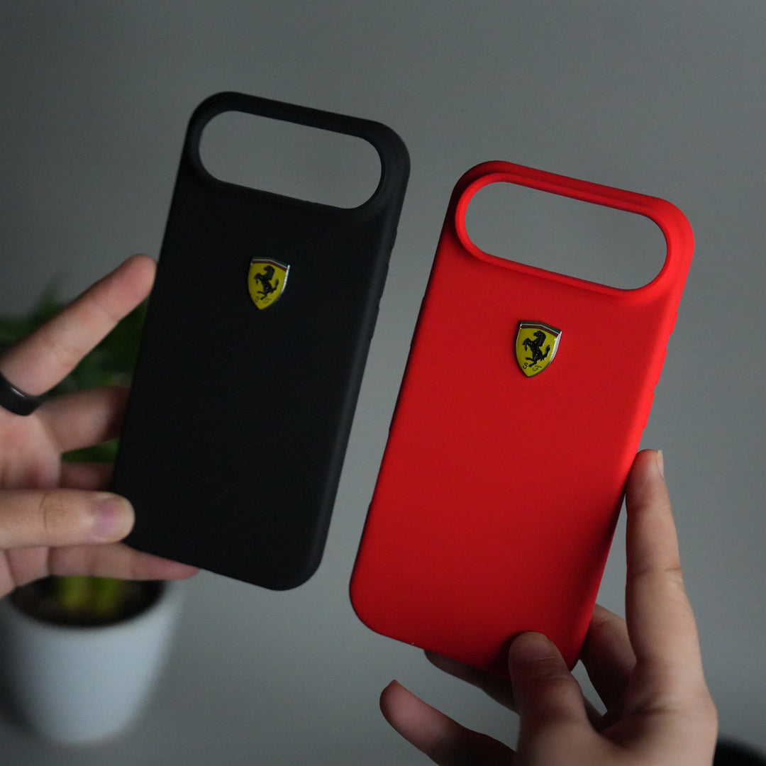 iPhone 17 Sports Car Logo Liquid Silicone Case Cover
