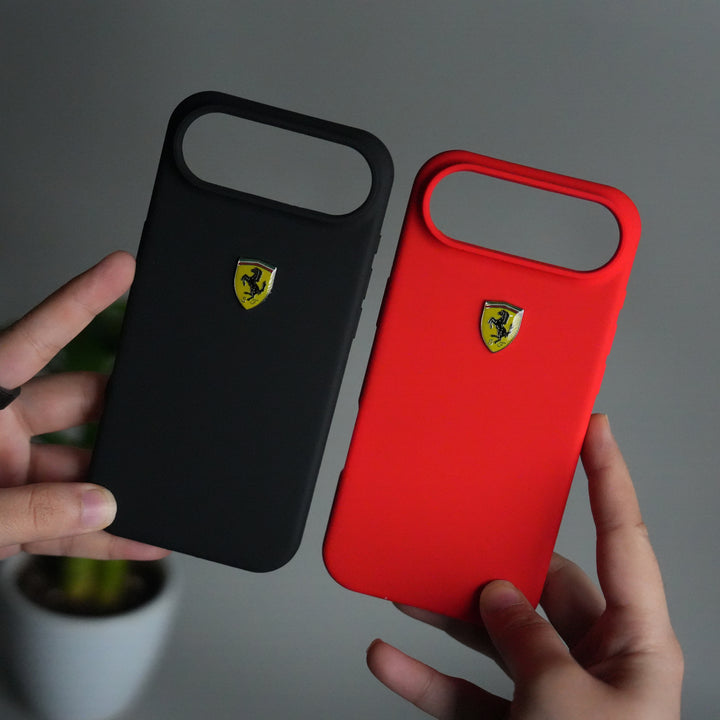 iPhone 17 Sports Car Logo Liquid Silicone Case Cover