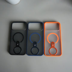 iPhone 18 Series Magnetic Ring Stand Case | Frosted Shockproof Back Cover with Metal Kickstand & MagSafe Support