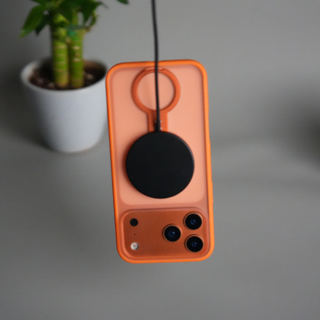 iPhone 17 Pro Magnetic Ring Stand Case | Frosted Shockproof Back Cover with Metal Kickstand & MagSafe Support