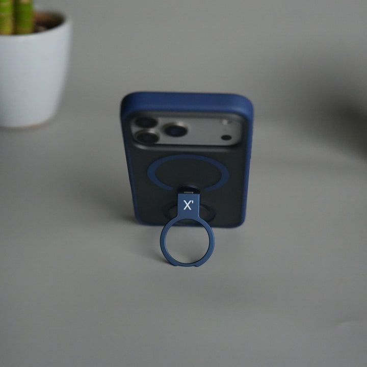 iPhone 17 Pro Magnetic Ring Stand Case | Frosted Shockproof Back Cover with Metal Kickstand & MagSafe Support