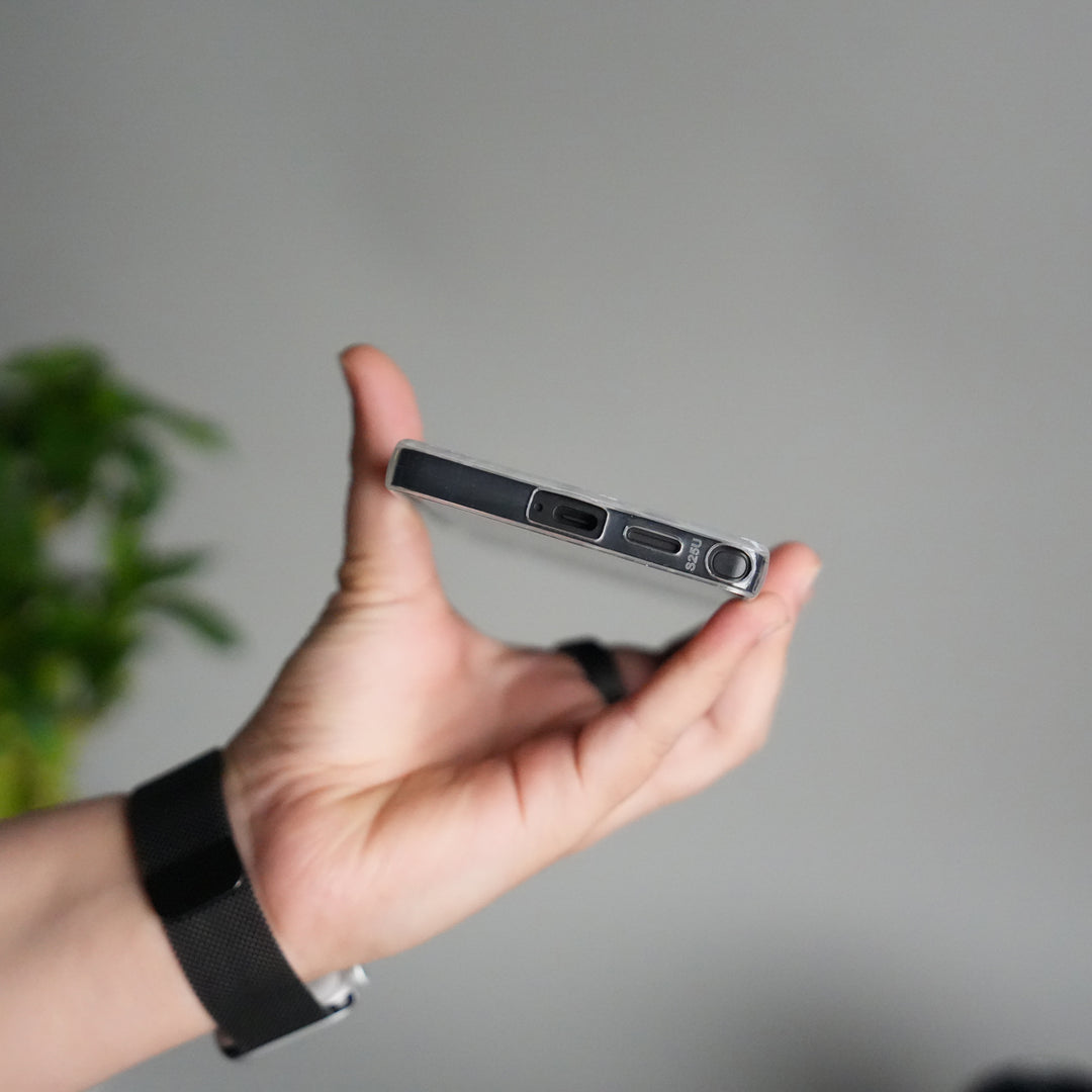 Galaxy S25 Ultra Iridescent Floral Case | Holographic Transparent Back Cover with 3D Flower Design