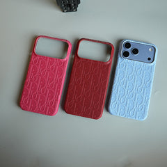 Luxury Monogram Case for iPhone 17 Series | PU Leather Designer Cover